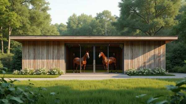 Une façade de box pour chevaux alliant esthétique et sécurité